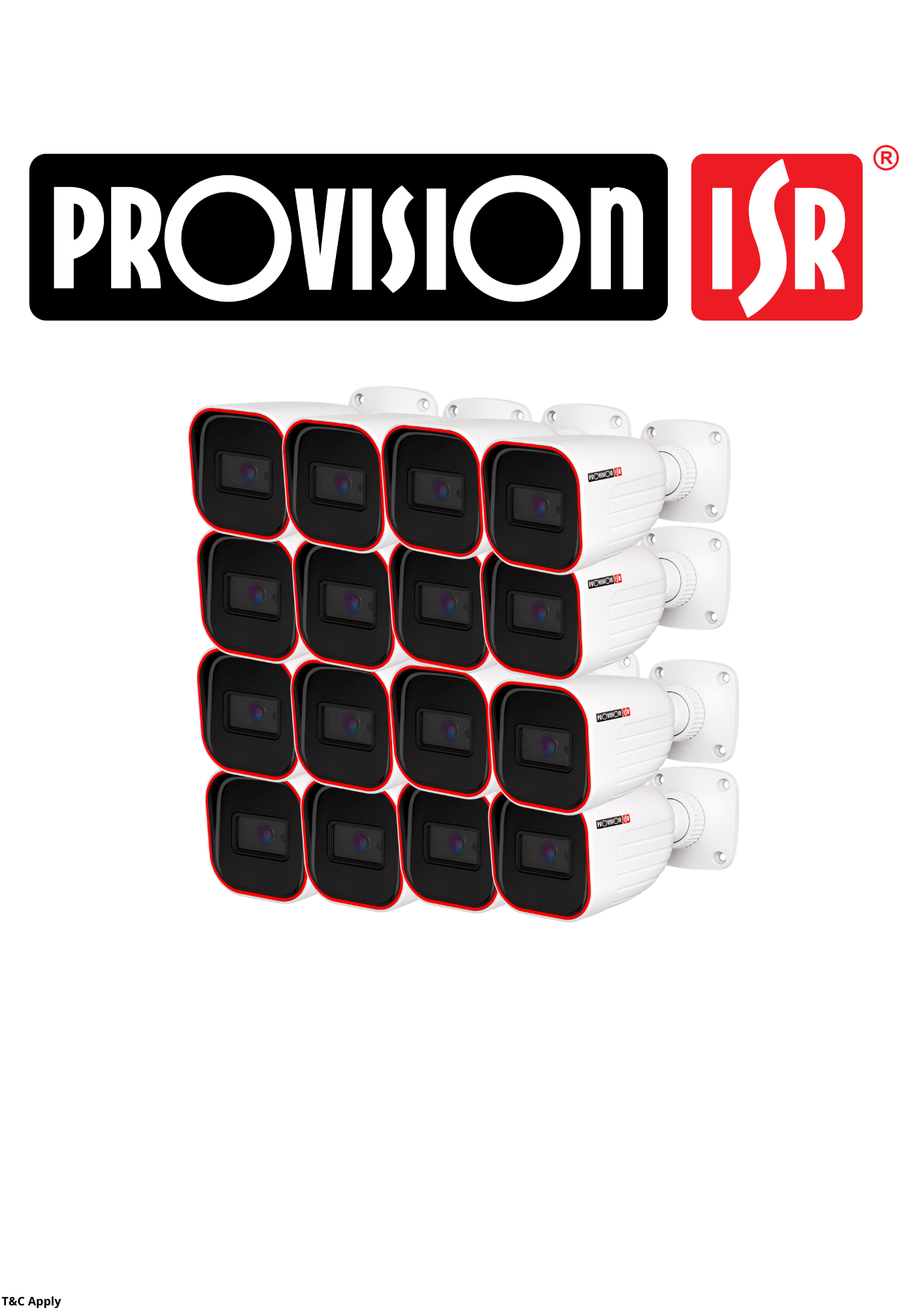 PROVISION 16 x BULLET 2.8MM 2MP 20M IR 1LED AUDIO IN