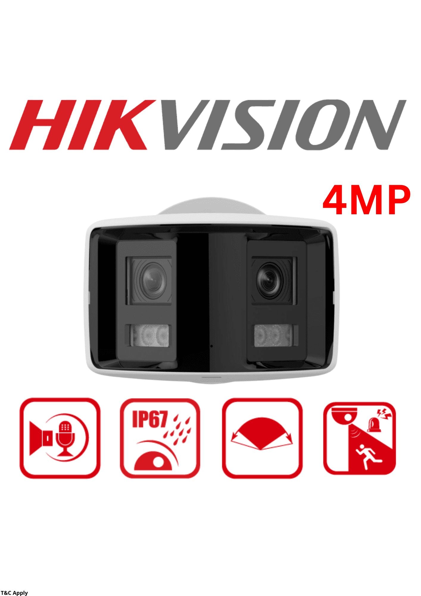 Hikvision IP Panoramic Bullet 4MP White Light 40m 2.8mm Lens IP67