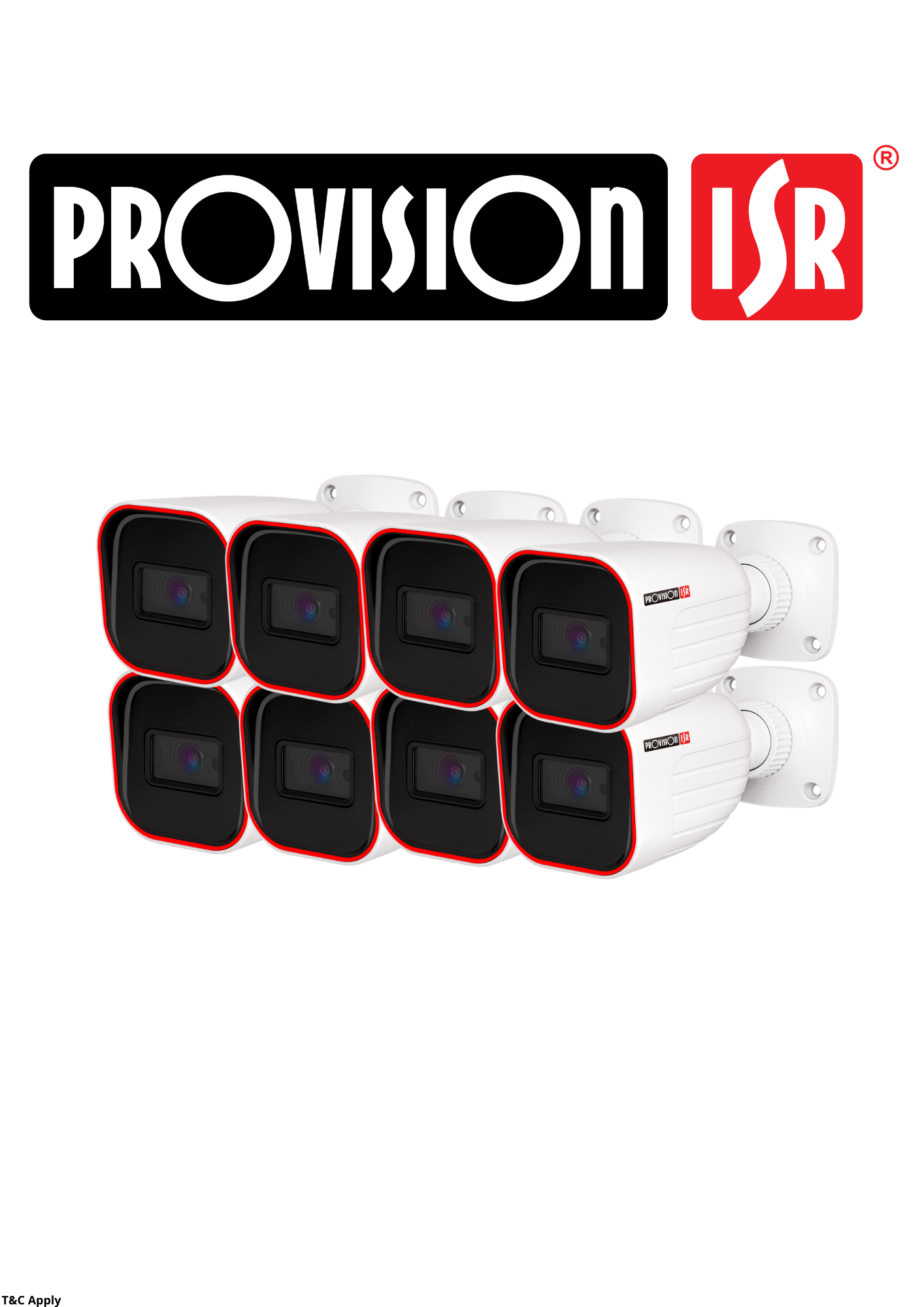 PROVISION 8 x BULLET 2.8MM 2MP 20M IR 1LED AUDIO IN