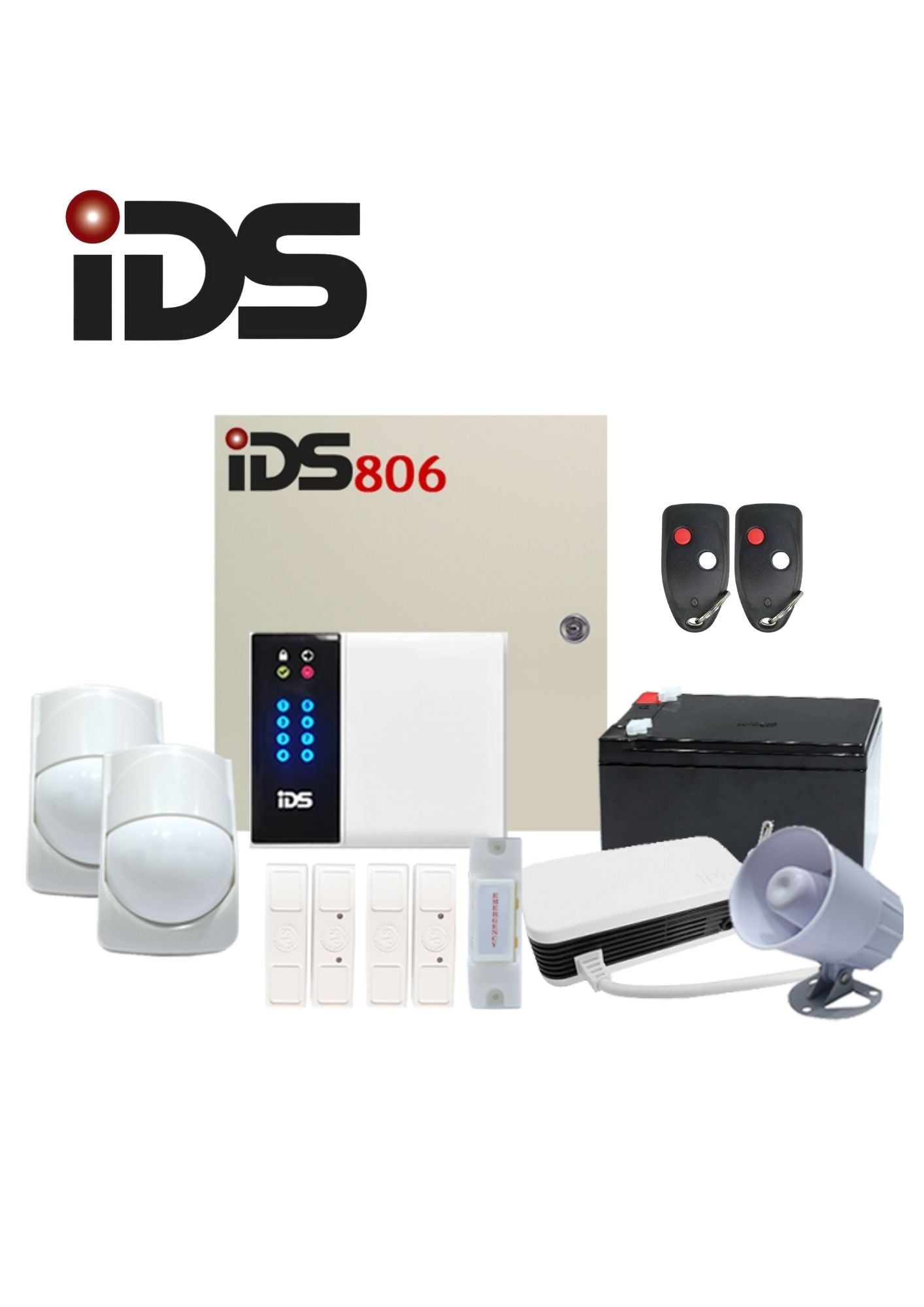 IDS 806 WIRED ALARM KIT + REMOTES