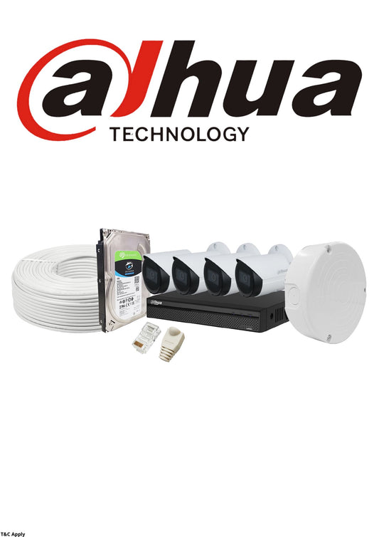 Dahua 4 Channel IP CCTV Kit Bullet