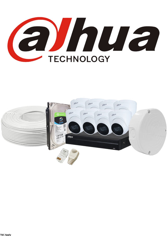 Dahua 8 Channel IP CCTV Kit Dome