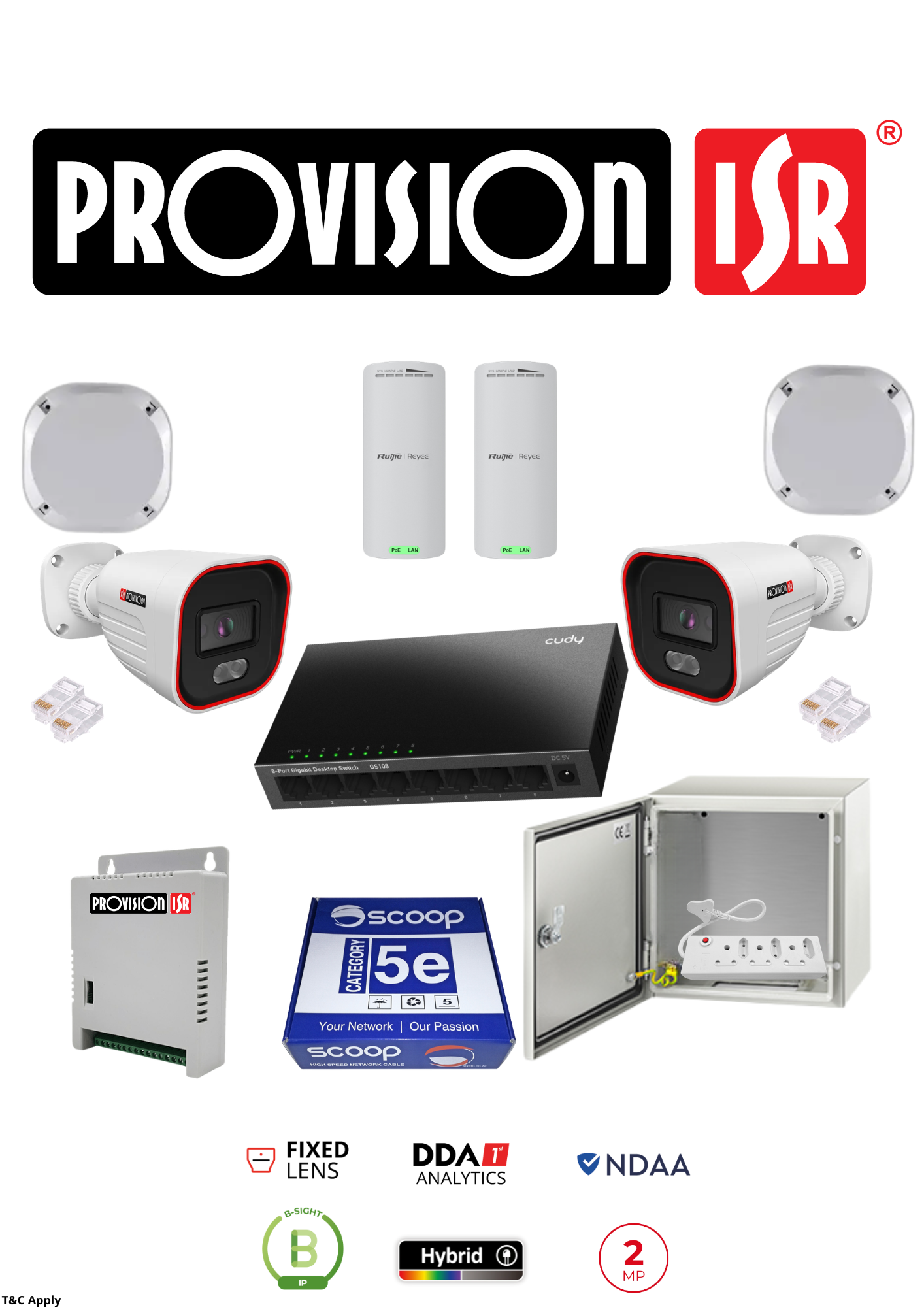 Provision-ISR stand-alone outdoor camera kit 2 with Human Detection