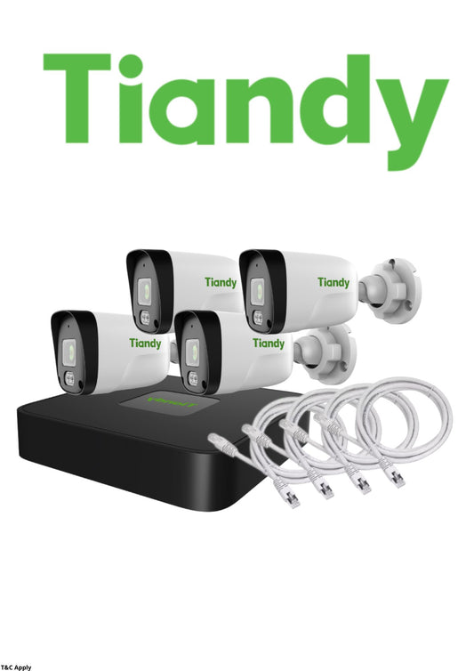 Tiandy 4 Bullet Camera IP Kit