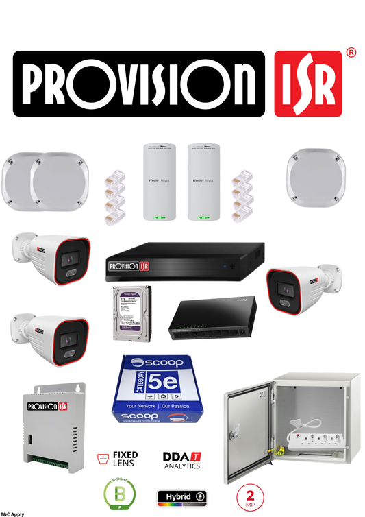 Provision-ISR stand-alone outdoor camera kit 3 with Human Detection