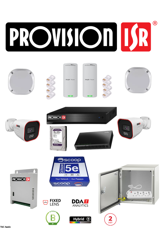 Provision-ISR stand-alone outdoor camera kit 2 with Human Detection