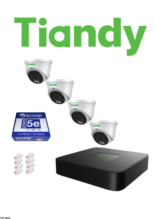 Tiandy 4 DOME Camera IP Kit
