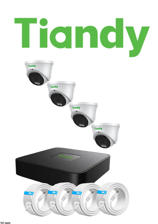 Tiandy 4 DOME Camera IP Kit
