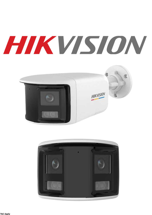 Hikvision HD-TVI Bullet 3K Dual Lens Hybrid Light 40m Audio 180°